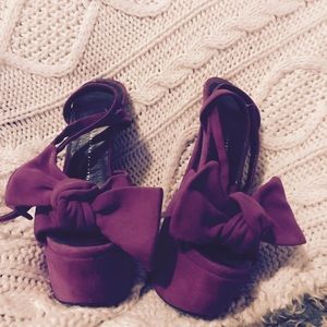 GIUSEPPE ZANOTTI SUEDE PLATFORM SANDALS